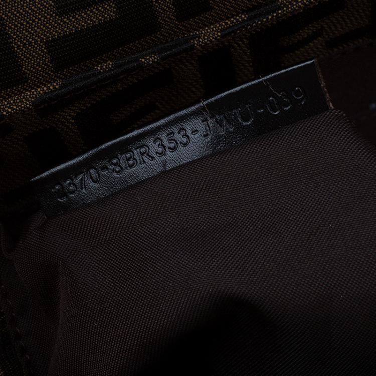 Pre Owned Fendi Tobacco Zucca Canvas Chef Shoulder Bag