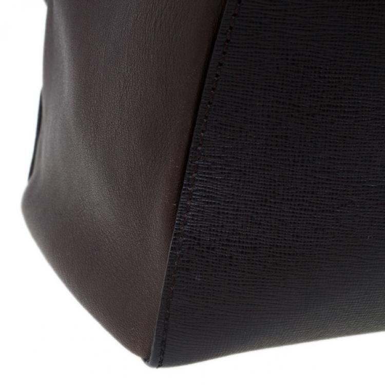 Pre Owned Fendi Brown Leather 2 Jours Tote