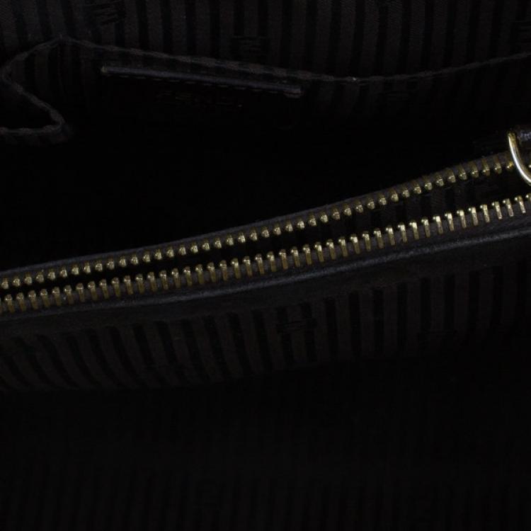 Pre Owned Fendi Brown Leather 2 Jours Tote