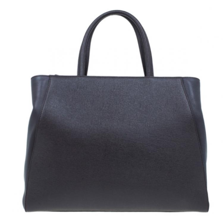 Pre Owned Fendi Brown Leather 2Jours Elite Shopper