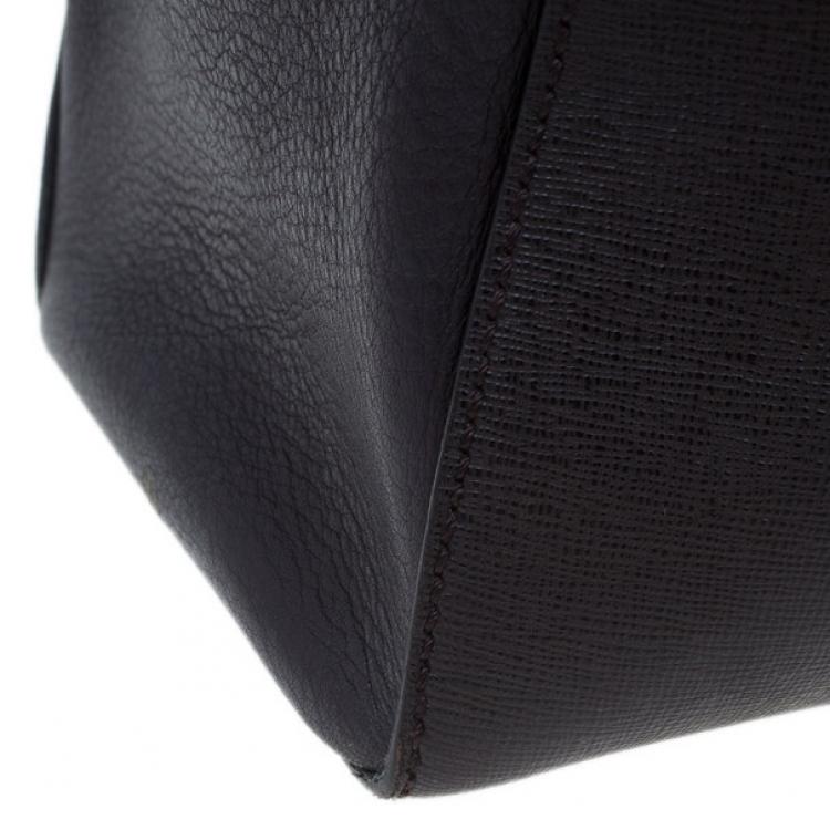 Pre Owned Fendi Brown Leather 2Jours Elite Shopper