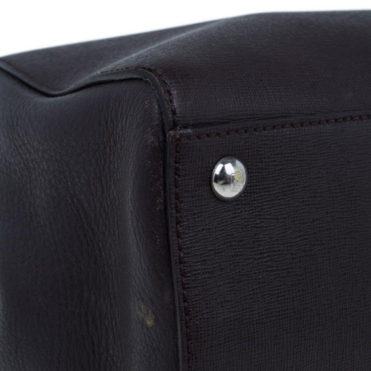 Pre Owned Fendi Brown Leather 2Jours Elite Shopper