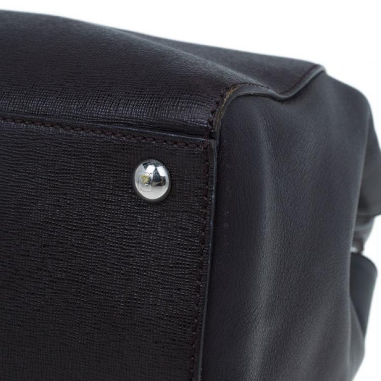 Pre Owned Fendi Brown Leather 2Jours Elite Shopper