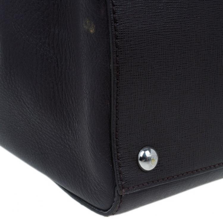 Pre Owned Fendi Brown Leather 2Jours Elite Shopper