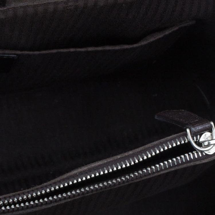 Pre Owned Fendi Brown Leather 2Jours Elite Shopper