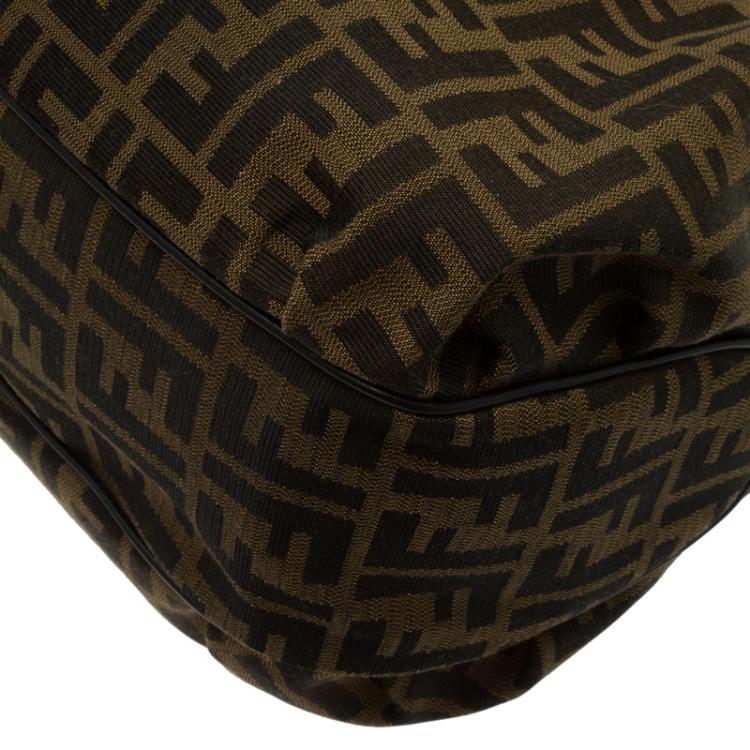 Pre Owned Fendi Tobacco Zucca Canvas Chiusura Tote