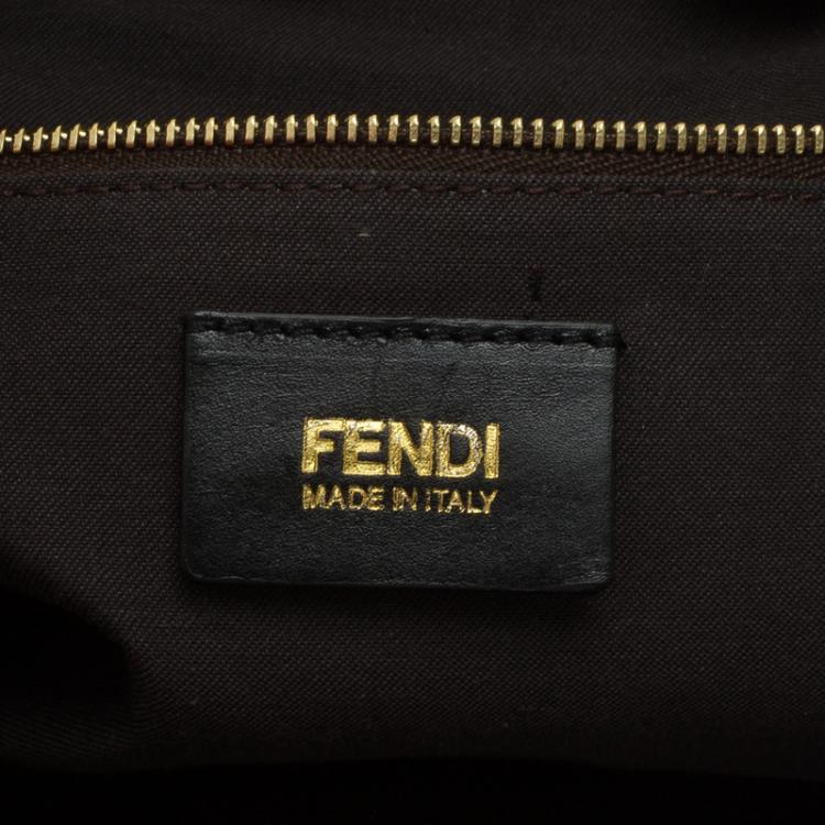 Pre Owned Fendi Tobacco Zucca Canvas Chiusura Tote