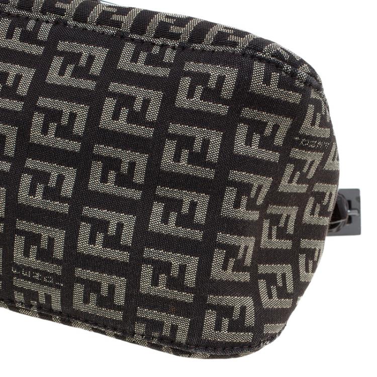 Pre Owned Fendi Brown Zucchino Canvas Mini Mama Baguette Bag