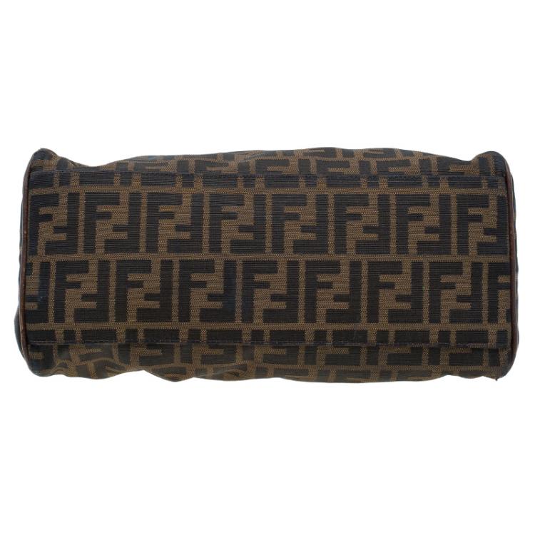 Pre Owned Fendi Brown Zucca Canvas Chef De Jour Bag