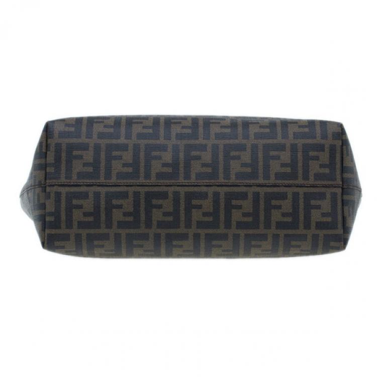 Pre Owned Fendi Zucca Tobacco Roll Tote