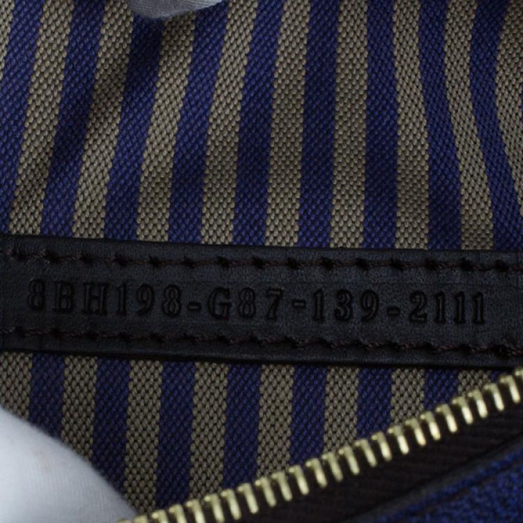 Pre Owned Fendi Zucca Tobacco Roll Tote