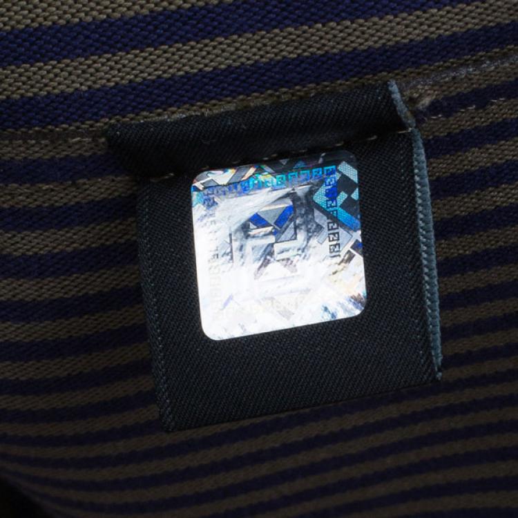 Pre Owned Fendi Zucca Tobacco Roll Tote