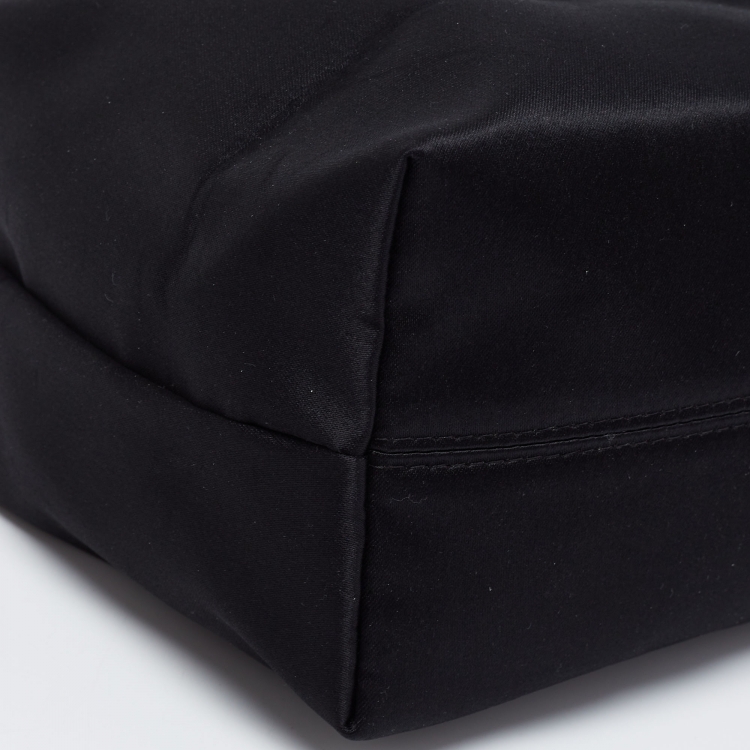 Pre Owned Fendi Black Satin Mini Hobo