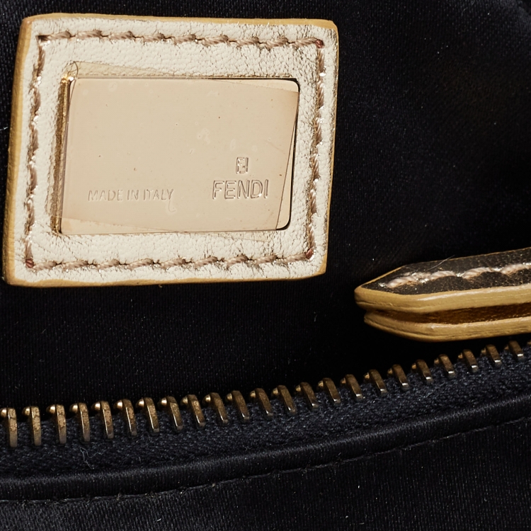 Pre Owned Fendi Black Satin Mini Hobo