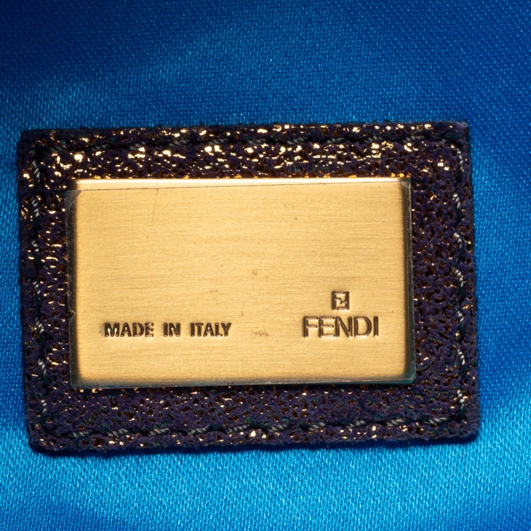 مملوكة مسبقًا Fendi Multicolor Squirrel Embroidered Velvet Limited Edition Spy Bag