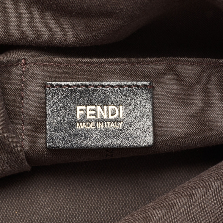 Pre Owned Fendi Purple Suede Medium Chains Tote