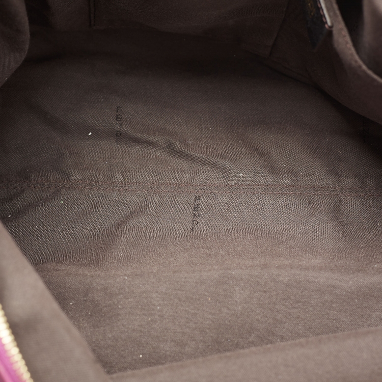 Pre Owned Fendi Purple Suede Medium Chains Tote