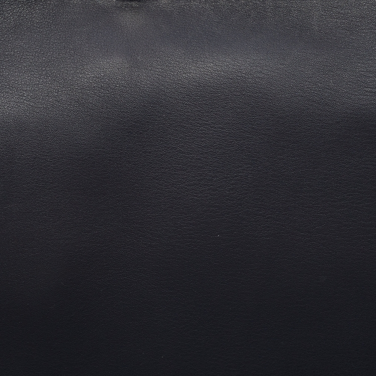 Pre Owned Fendi Black Leather Large Peekaboo Top Handle Bag