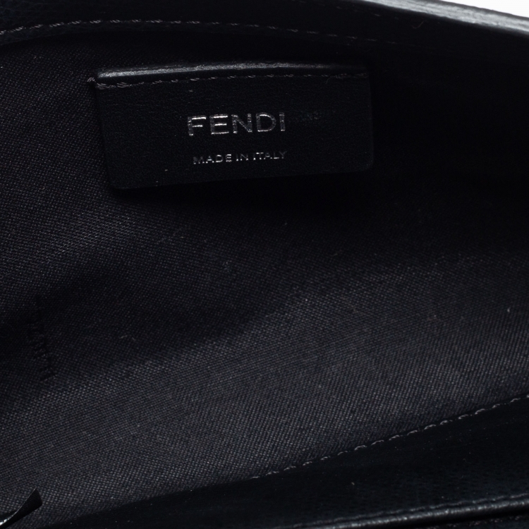 Pre Owned Fendi Black Leather F is Fendi Wallet on Chain