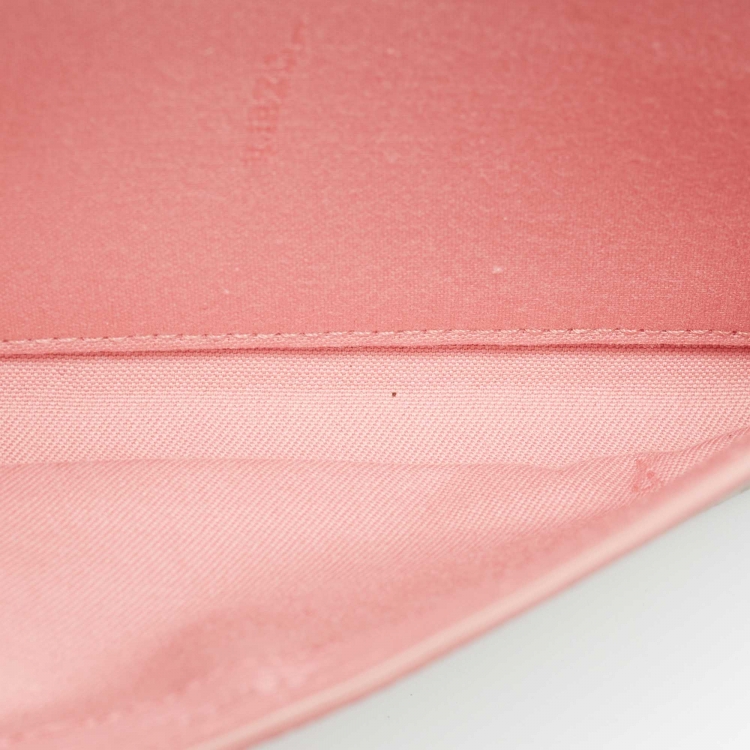 Pre Owned Fendi Pink Ombre Zucca Coated Canvas Continental Wallet