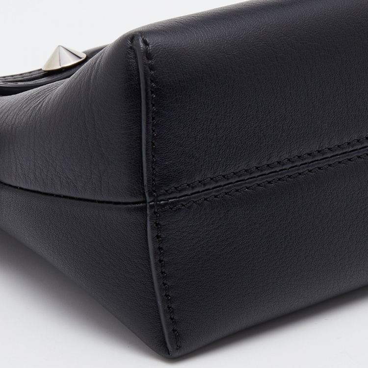 Pre Owned Fendi Black Leather Small By The Way Shoulder Bag