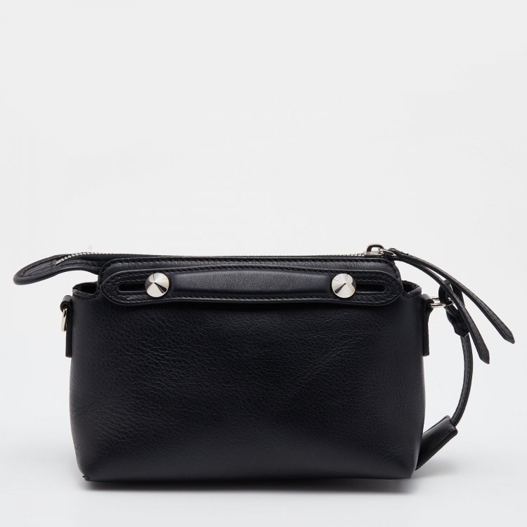 Pre Owned Fendi Black Leather Small By The Way Shoulder Bag