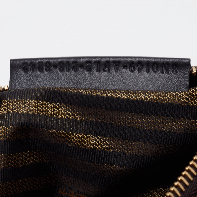 Pre Owned Fendi Tobacco Zucca Canvas Zip Pouch