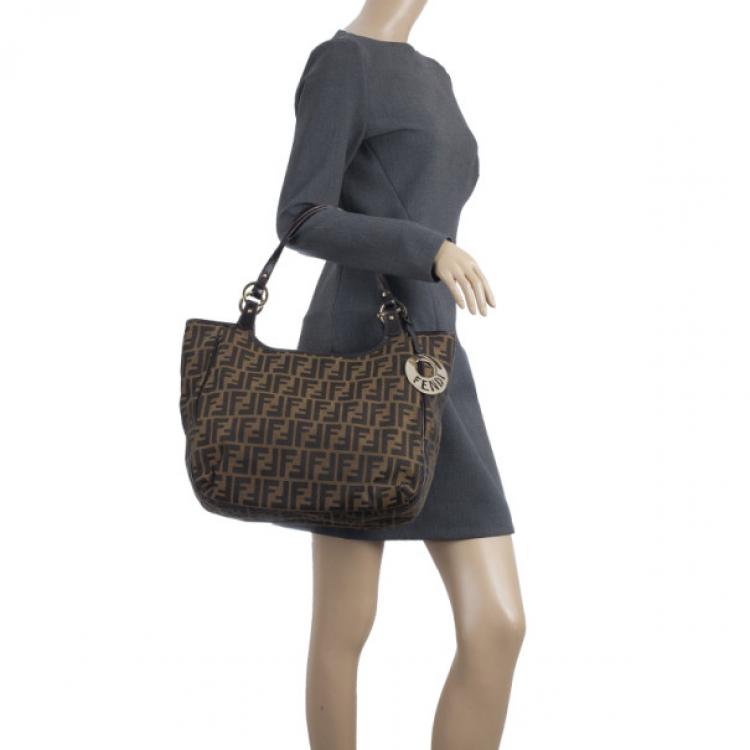 Pre Owned Fendi Zucca Chef Shopper Tote