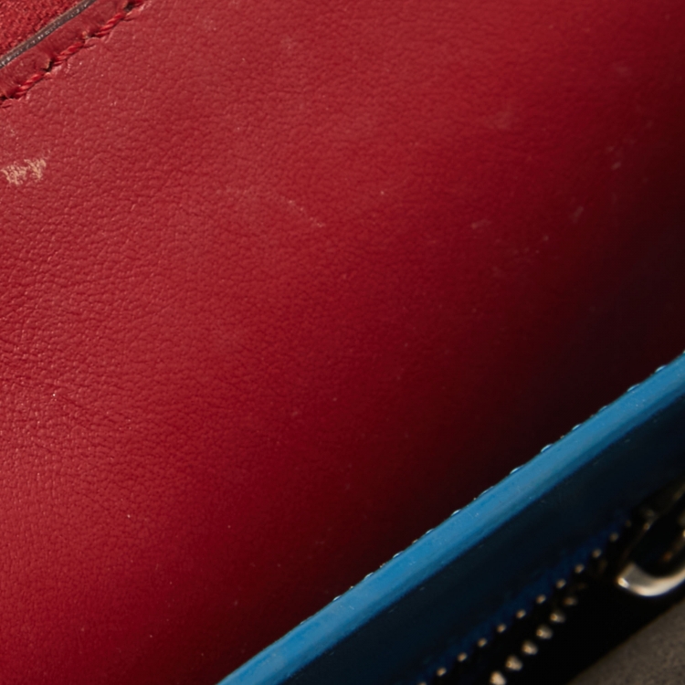 Pre Owned Fendi Red Leather Dotcom Top Handle Bag