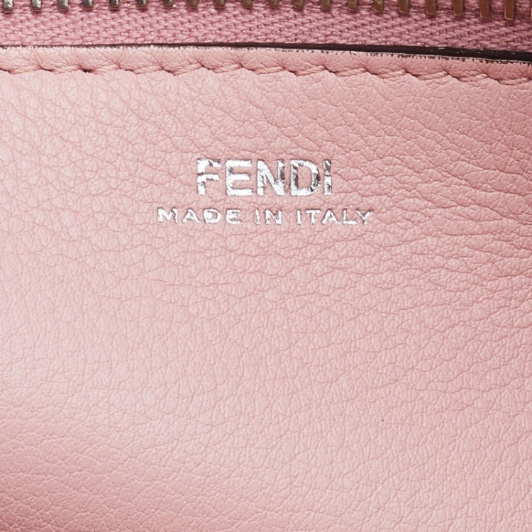 Pre Owned Fendi Brown Leather Dotcom Top Handle Bag