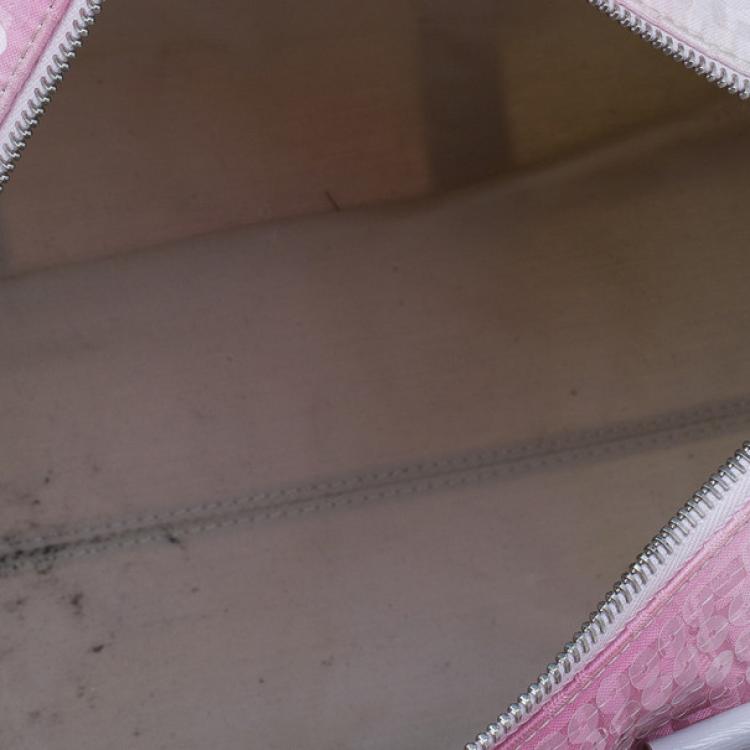 Pre Owned Fendi Pink Sequinned Forever Boston