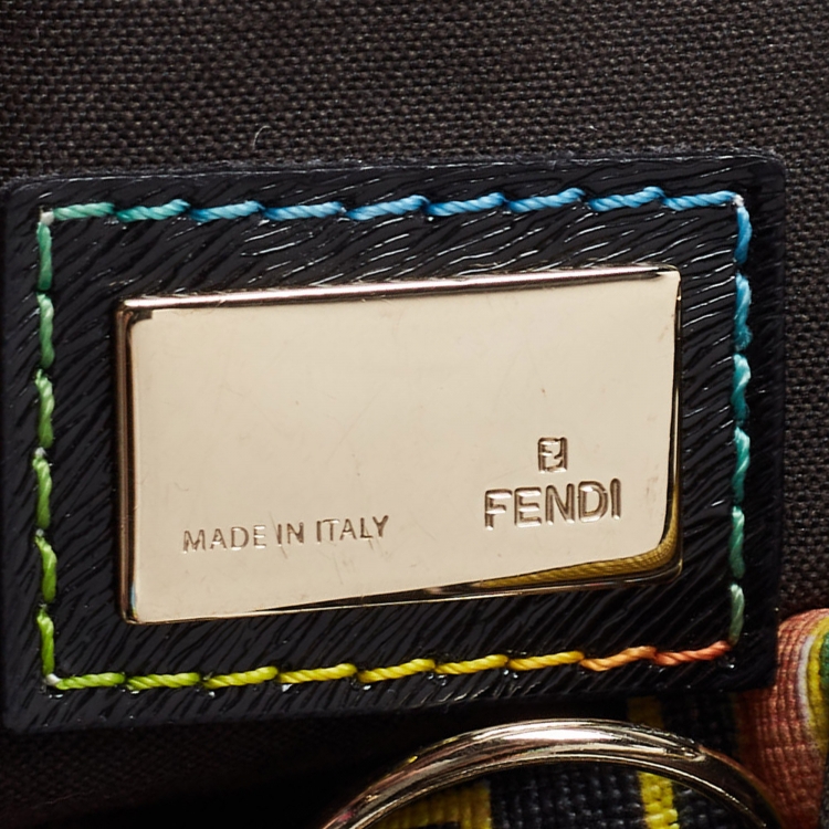 Pre Owned Fendi Multicolor Coated Canvas Forever Bauletto Boston Bag