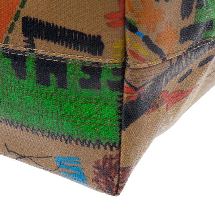 مملوكة مسبقًا Fendi Graffiti Multicolor Roll Tote Shopper Bag