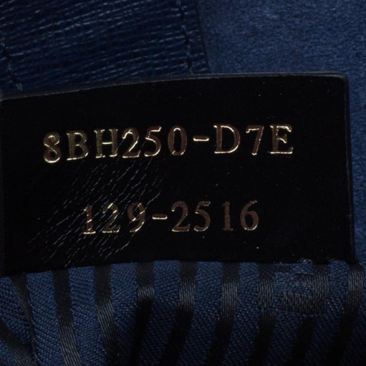 Pre Owned Fendi Navy Blue Calfskin Regular 2Jours Tote