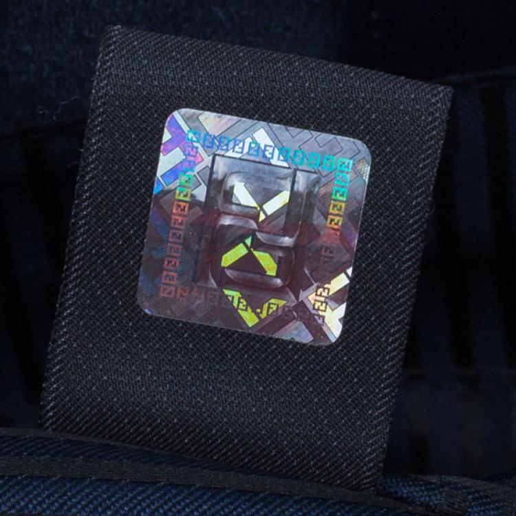 Pre Owned Fendi Navy Blue Calfskin Regular 2Jours Tote