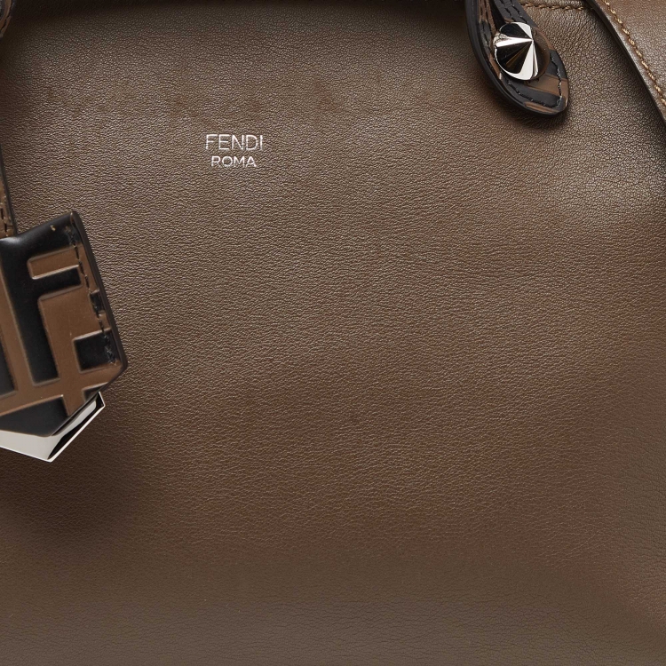 Pre Owned Fendi Brown/Black Leather Medium By The Way Bag