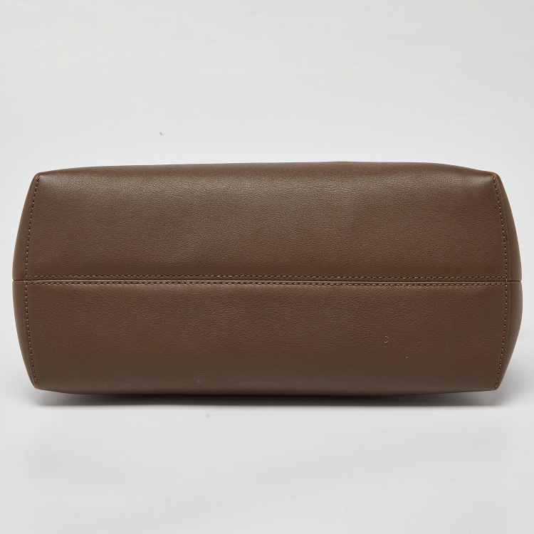 Pre Owned Fendi Brown/Black Leather Medium By The Way Bag