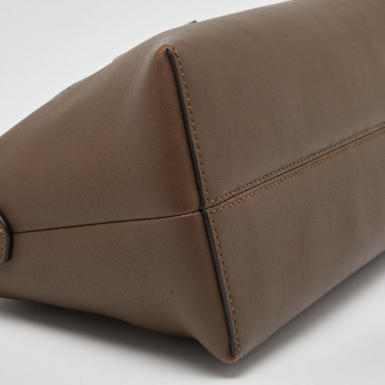 Pre Owned Fendi Brown/Black Leather Medium By The Way Bag