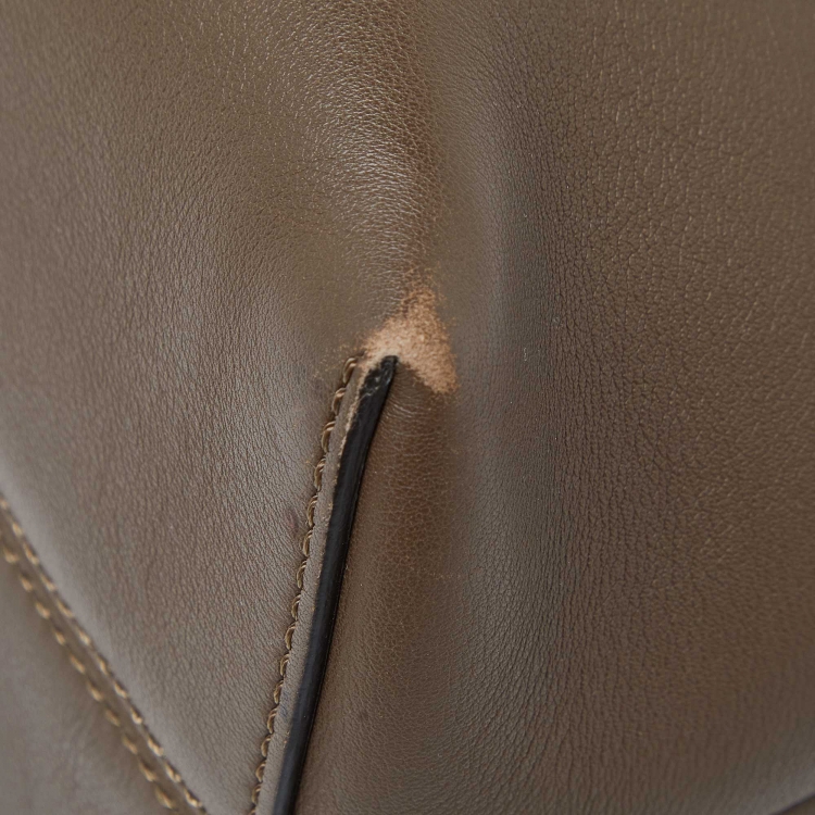 Pre Owned Fendi Brown/Black Leather Medium By The Way Bag