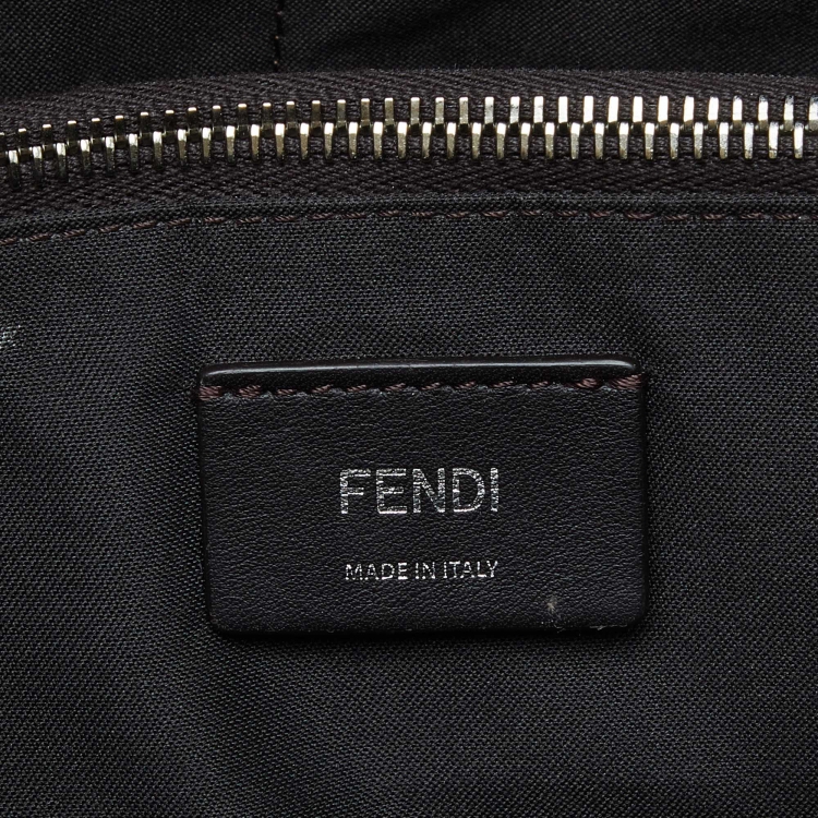 Pre Owned Fendi Brown/Black Leather Medium By The Way Bag