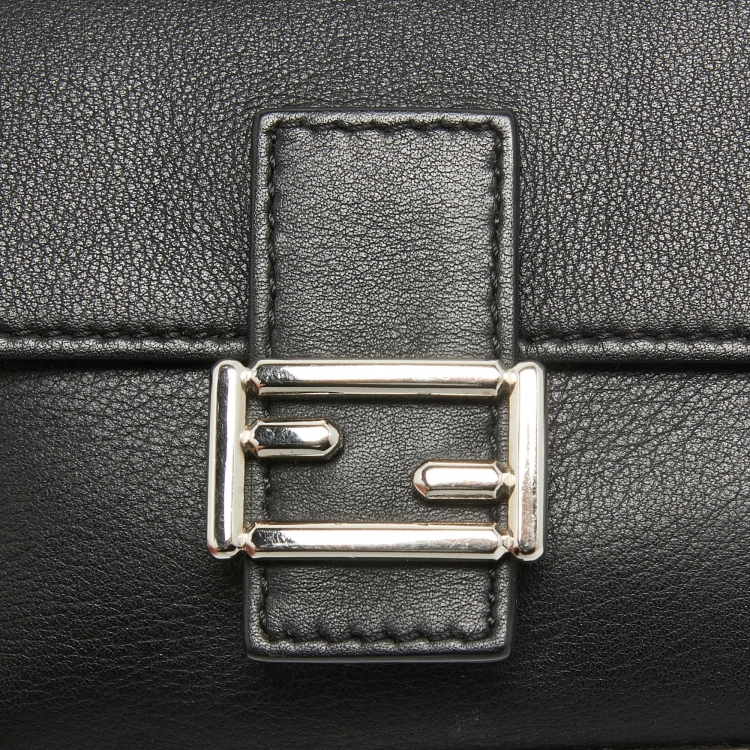 Pre Owned Fendi Multicolor Leather Micro Flowerland Double Baguette Bag