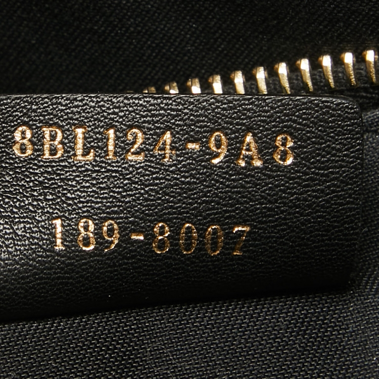 Pre Owned Fendi Black/Grey Leather Small By The Way Shoulder Bag