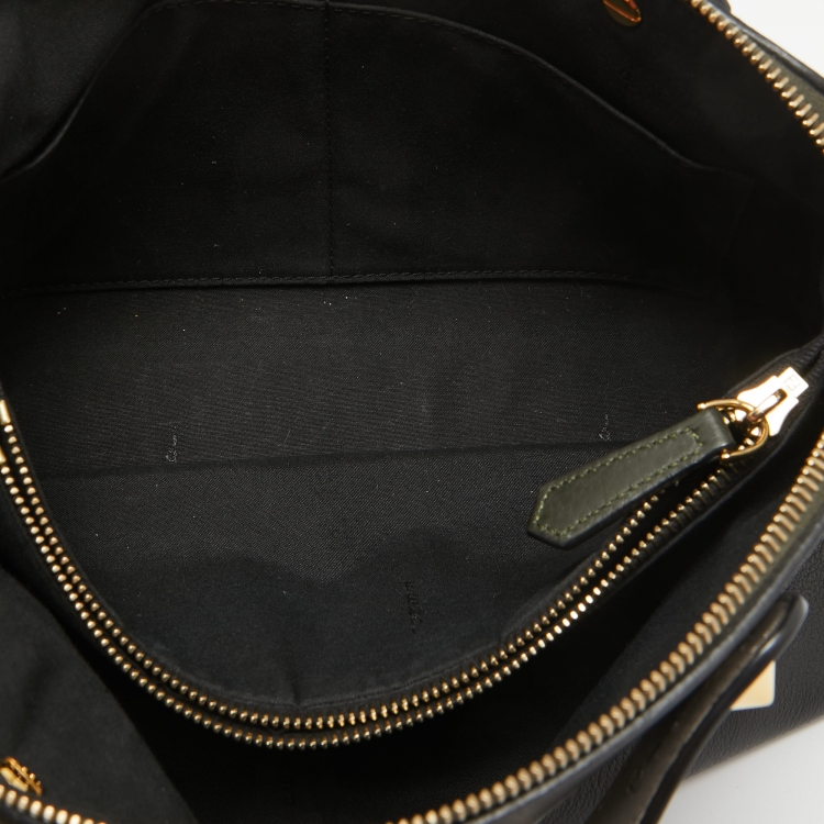 Pre Owned Fendi Black/Grey Leather Small By The Way Shoulder Bag