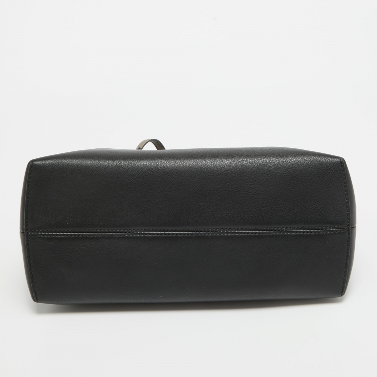 Pre Owned Fendi Black/Grey Leather Small By The Way Shoulder Bag
