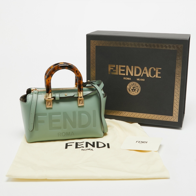 مملوكة مسبقًا Fendi Mint Green Leather Mini By The Way Satchel