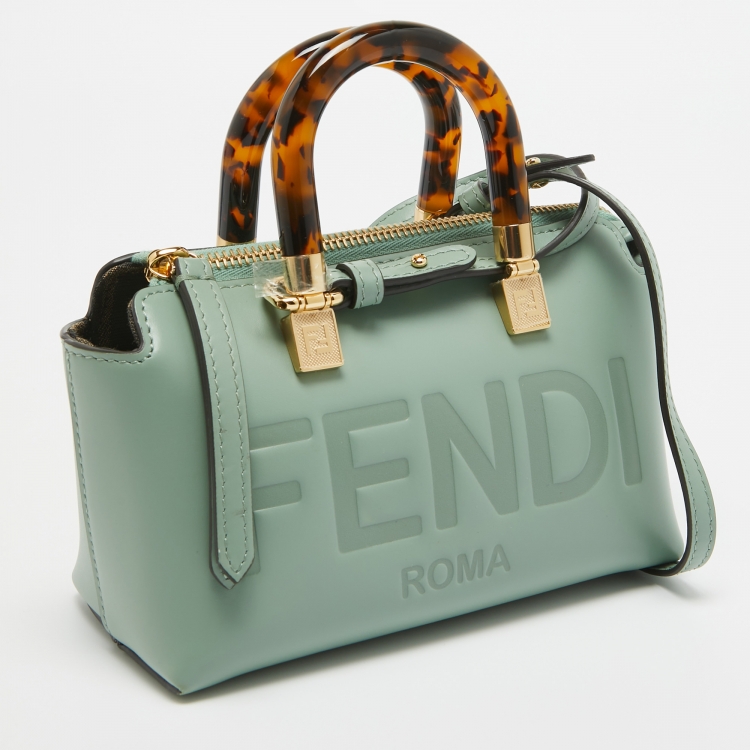 مملوكة مسبقًا Fendi Mint Green Leather Mini By The Way Satchel