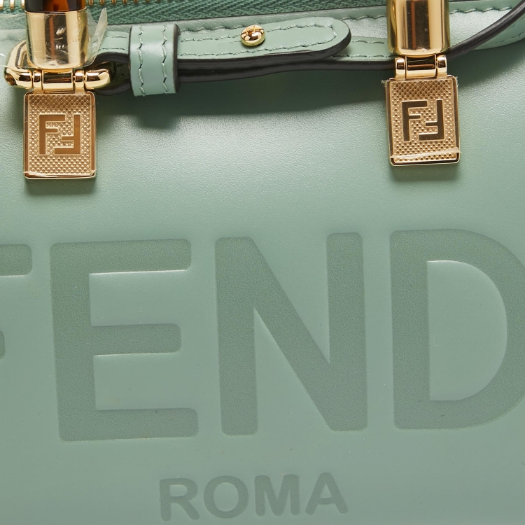 مملوكة مسبقًا Fendi Mint Green Leather Mini By The Way Satchel