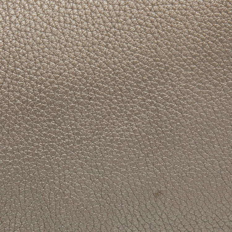 Pre Owned Fendi Metallic Beige Selleria Leather Baguette Bag