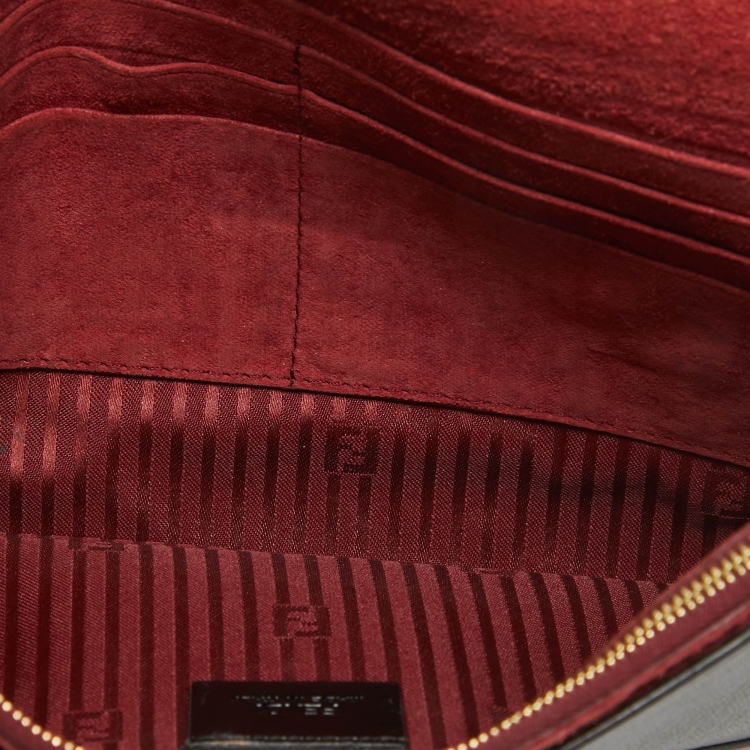 Pre Owned Fendi Multicolor Leather 2Jours Envelope Clutch