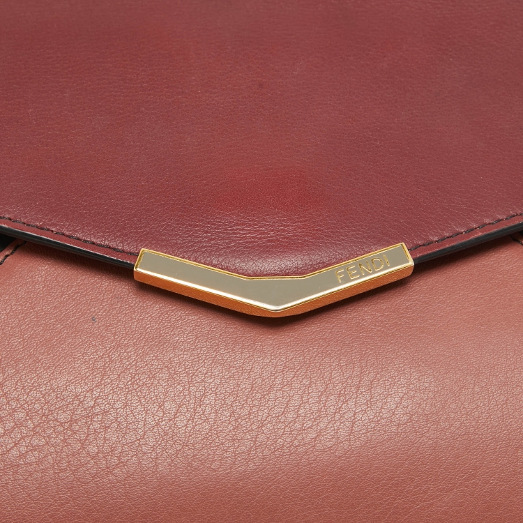Pre Owned Fendi Multicolor Leather 2Jours Envelope Clutch